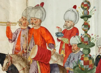Illustration aus Lambert de Vos Kostümbuch von 1574, jetzt in der Staats- und Universitätsbibliothek Bremen